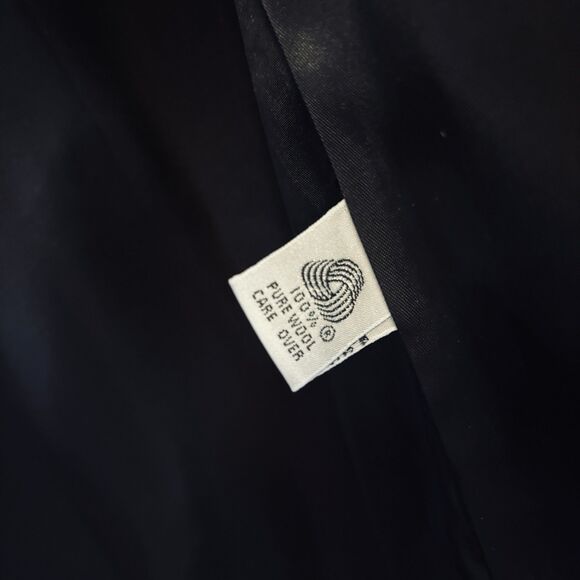 La Vogue Women's Large (no tag) Long ‎ Blue Coat  38 chest snug hip - Picture 9 of 16